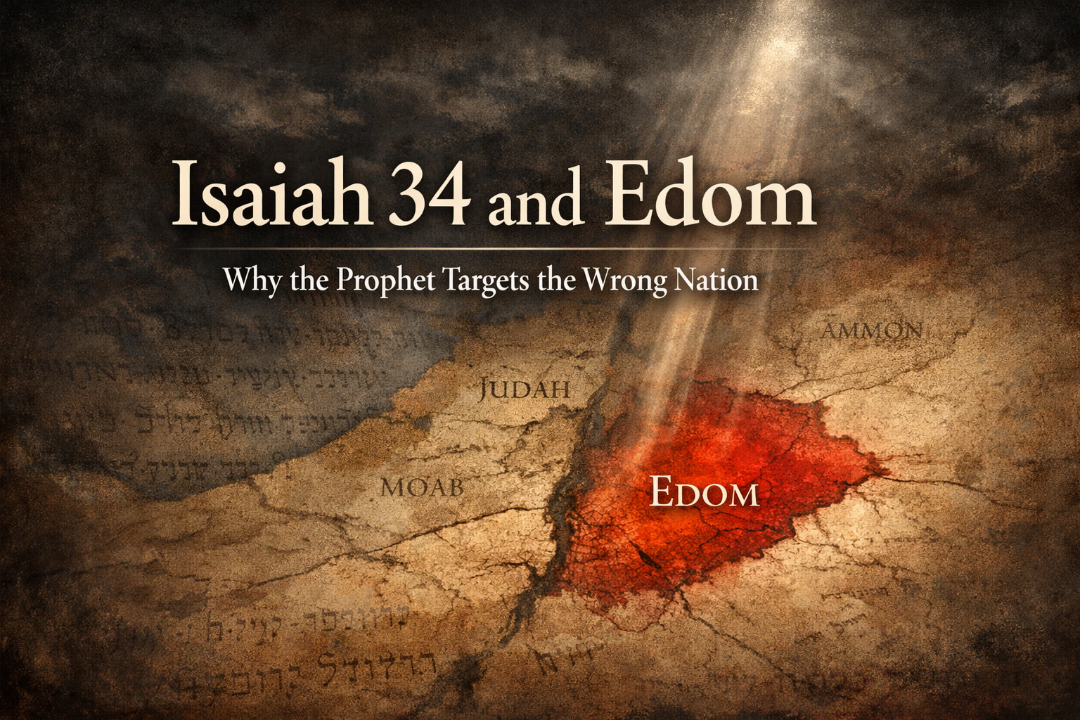 Read more about the article Isaiah 34 and Edom: Why the Prophet Targets the Wrong Nation